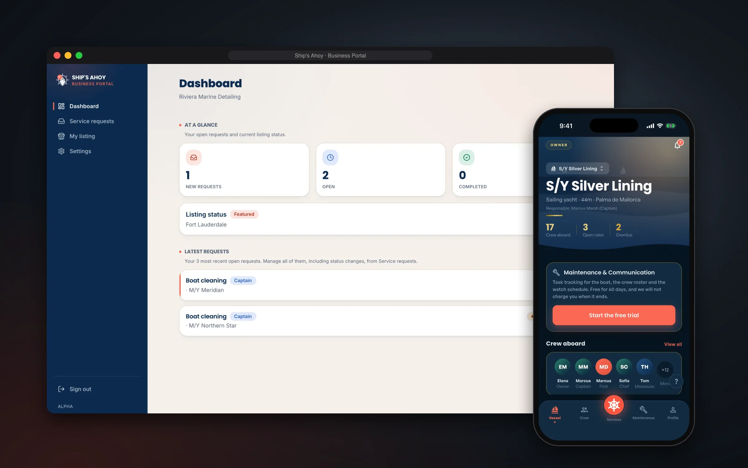 Ship's Ahoy — project preview